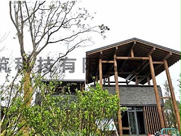 萬科民宿度假村别墅封頂，接待中心施工中