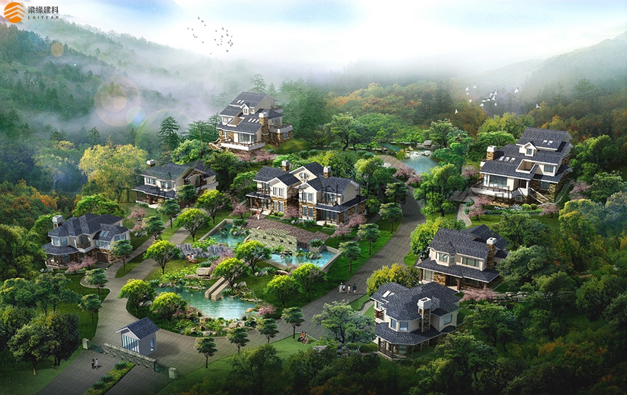 洛陽鶴鳴峽木結構度假别墅